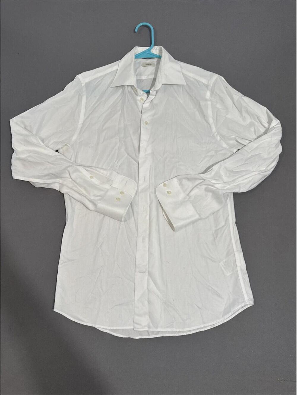 Suitsupply Dress Shirt 15.5 - 39 Traveller Extra Slim Fit White Button Up